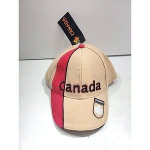 Canadian Souvenirs One Size Fits All Adjustable Strapback Beige CANADA Hat Cap